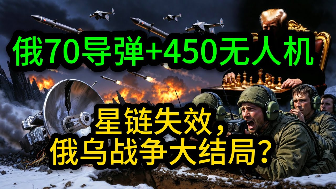 星链熄灭之夜，乌克兰完了？俄军趁乱狂轰能源，泽连斯基只剩体面投降一条路#时事热点#时政新闻