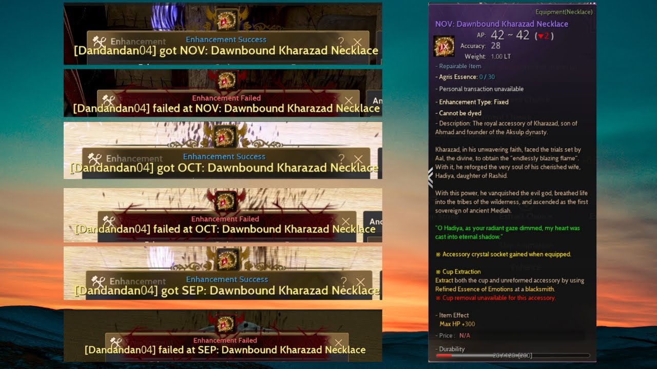 Hex to Nov Kharazad necklace enhancement + 6AP gain