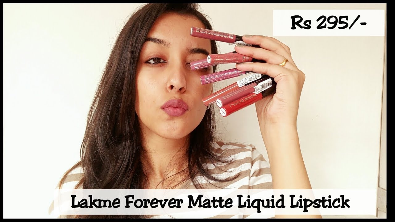 *NEW* LAKME FOREVER MATTE LIQUID LIP COLOUR BRIEF REVIEW + SWATCHES II SHREYA JAIN II #reelswatches