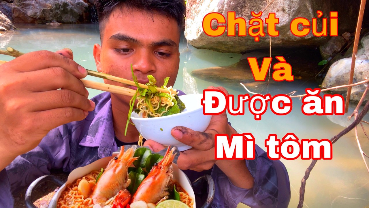 Hôm nay Tôi đi chặt củi  và được ăn mì tôm rất ngon|Cuộc sống bình Định