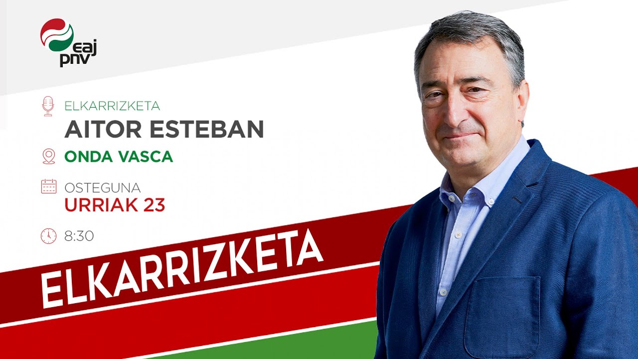 Aitor Estebani elkarrizketa Onda Vasca irratian.