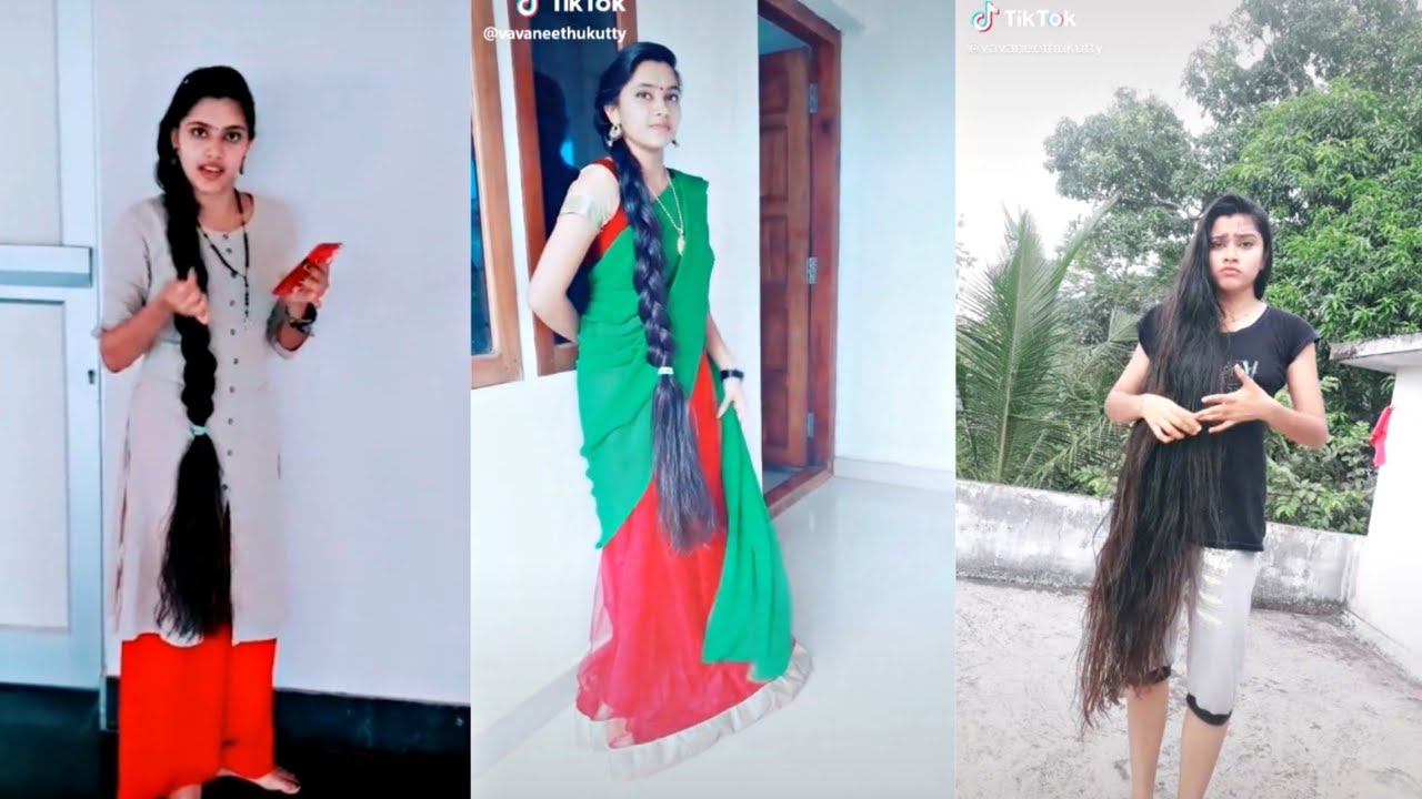 TikTok Long Hair Girl Kerala😍ദൈവമേ കണ്ണ് വേക്കല്ലേ ആരും.. Neethu Very Beautiful Long Hair |