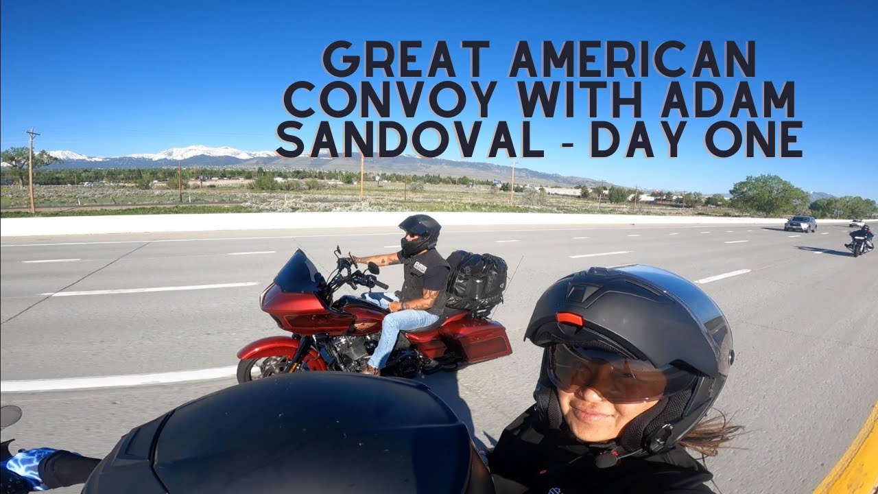 Great American Convoy   Day One. 7 Harley Davidsons ride to Reno to meet Adam Sandoval.
