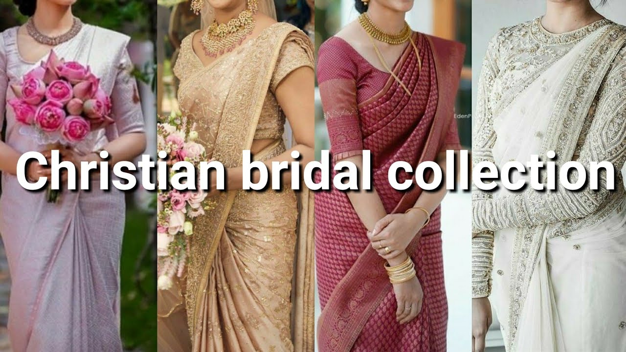 Christian bridal collection#wedding season#saree collection