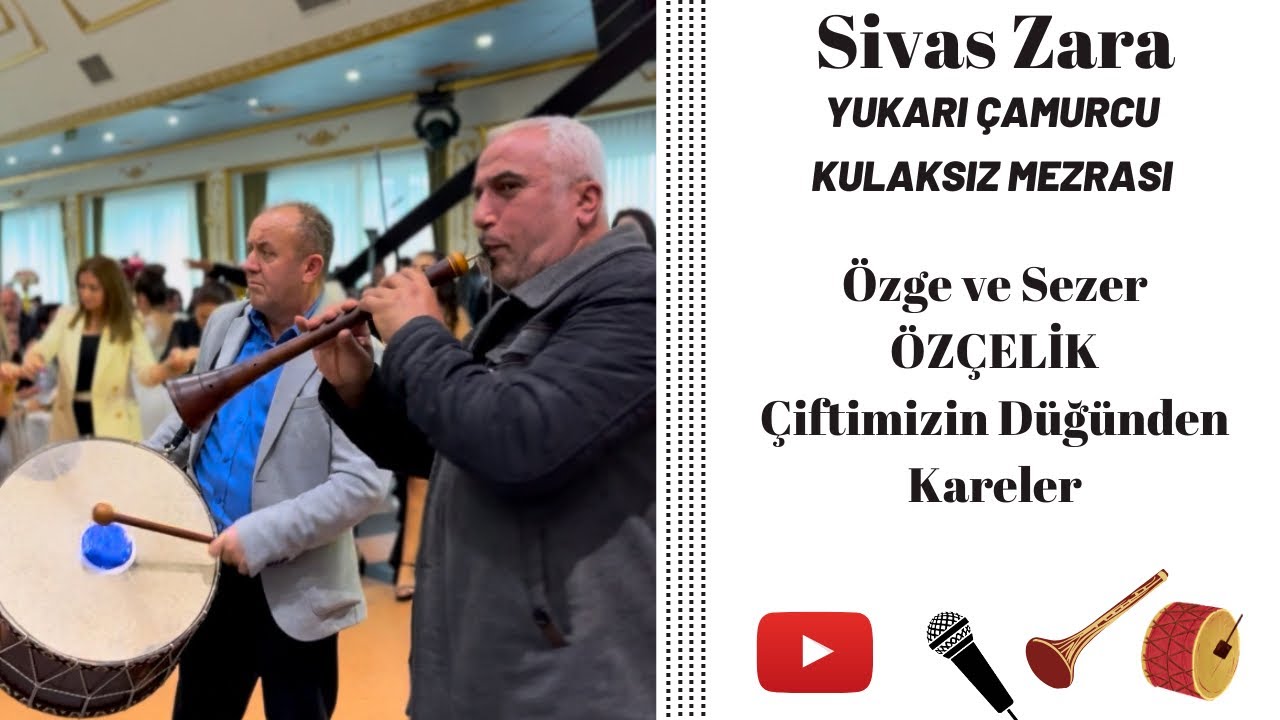 Sivas Zara Yukarı Çamurcu Kulaksız Köyü Özge  ve Sezer ÖZÇELİK çiftimizin düğünden kareler