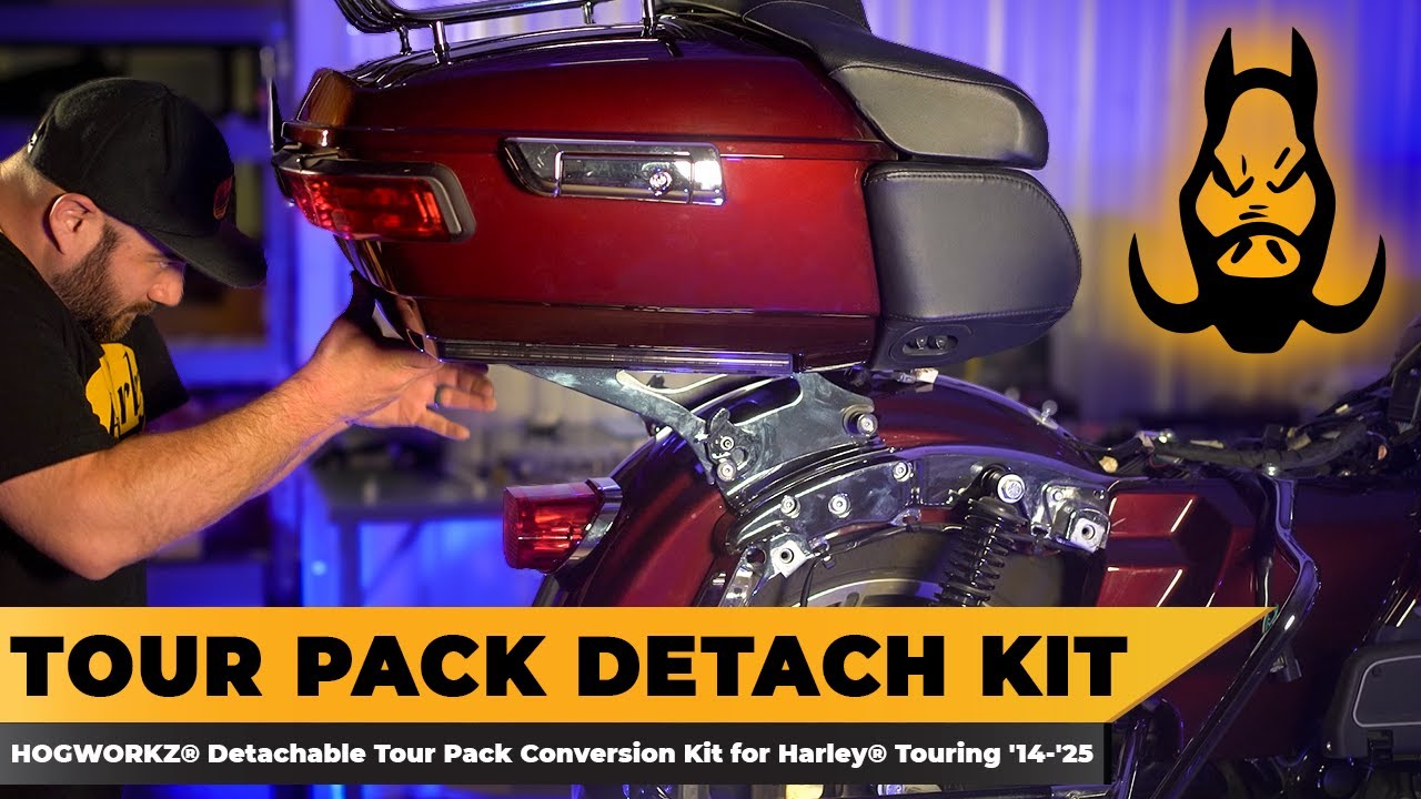 HOGWORKZ® Detachable Tour Pack Luggage Conversion Kit for Harley-Davidson® Touring '14-'25