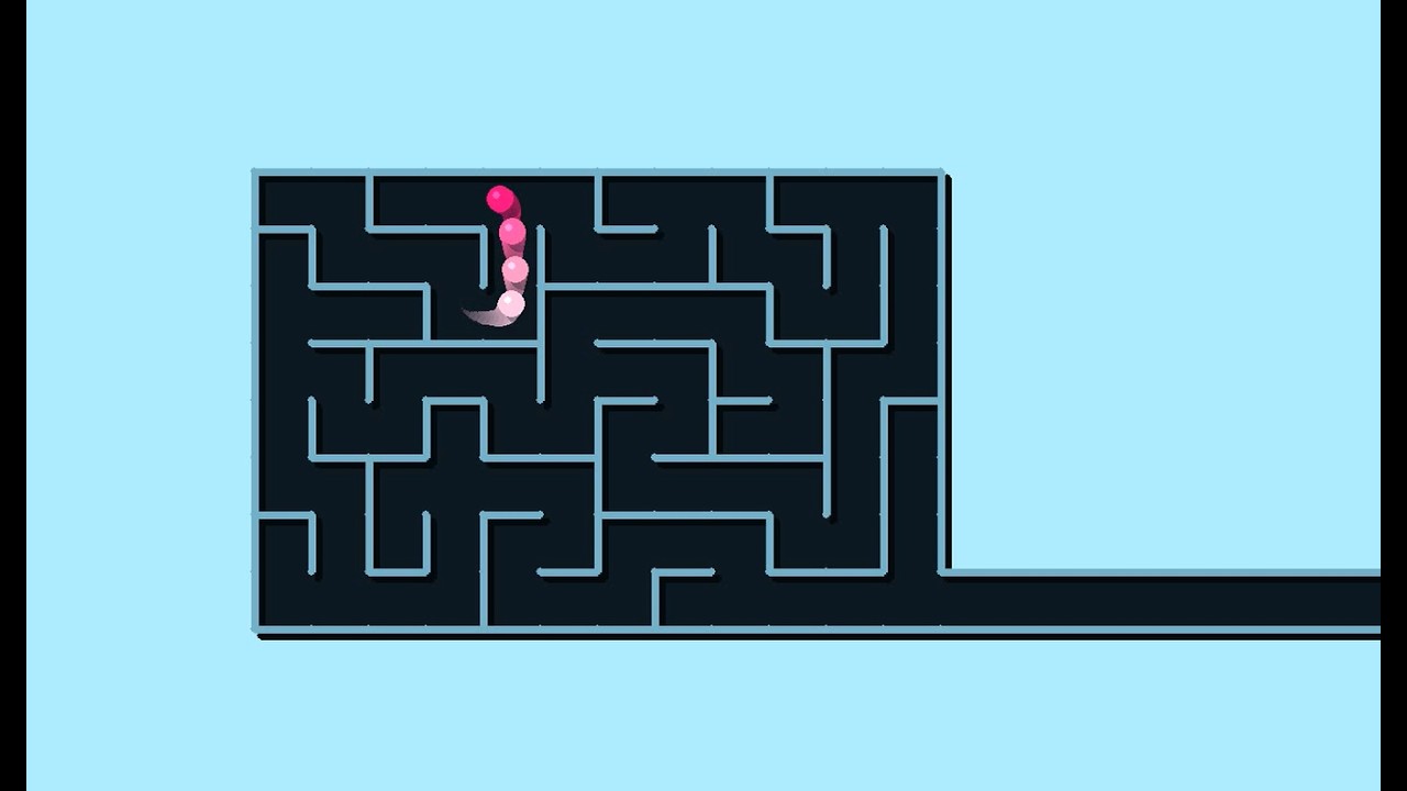 Colorful AI Snake Solves 5 Maze Levels | Relaxing Maze Simulation