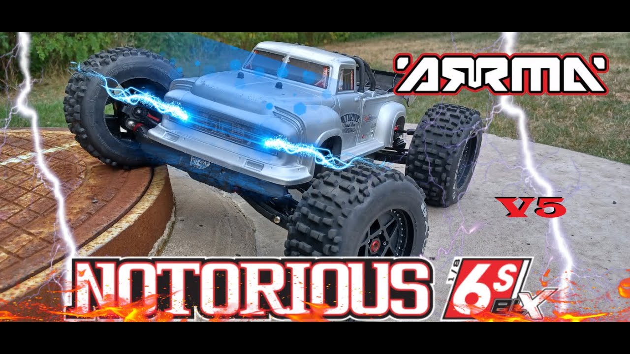 Arrma Notorious 6S V5 1/8 Scale  1st Run BEAST Stunt Truck Any Good?