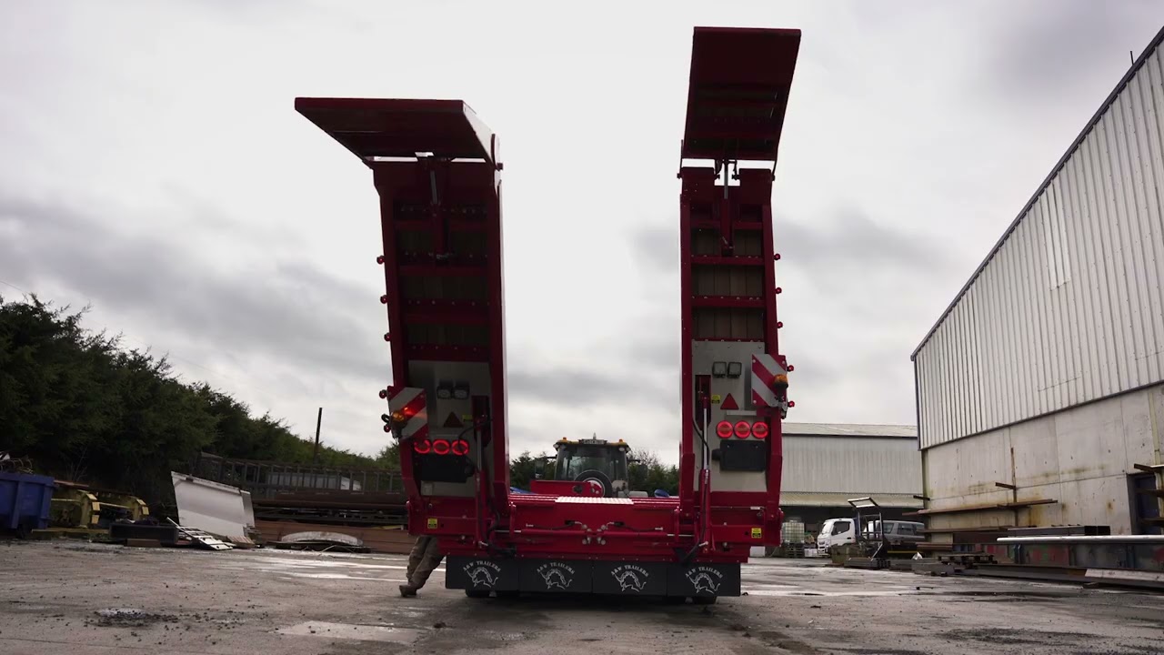 A&W Trailers Four AXEL LOW LOADER