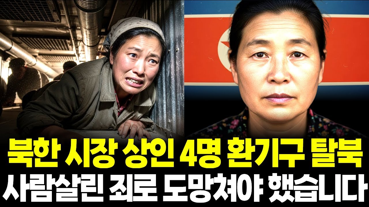 북한 시장 큰 손, 4명 탈북. 사람 살린 죄로 도망쳐야 했습니다.
