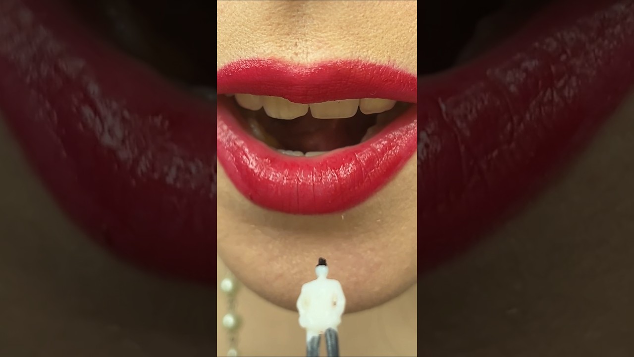 Every tiny guy needs his own giantess #giantess #tiny #mouth #sizecomparison #shrinking #kink