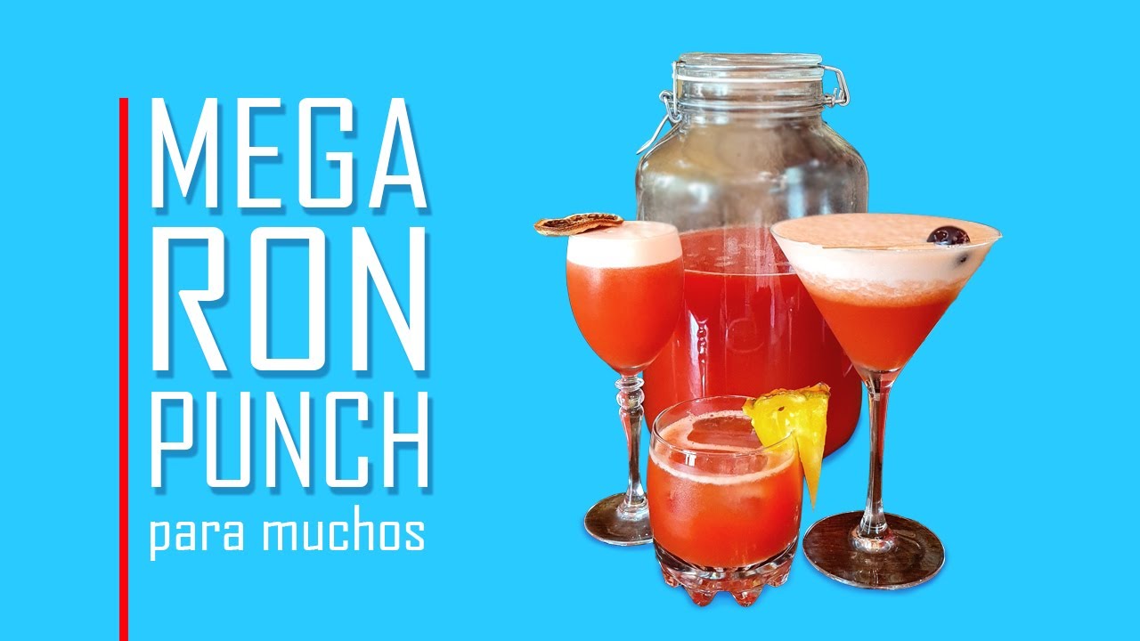 🔴El coctel perfecto para reuniones:🍹 MEGA RON PUNCH✅