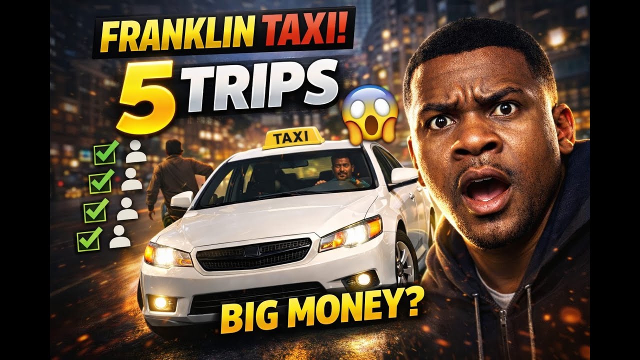 GTA 5 Taxi Challenge 😱 | Franklin Ne 5 Trips Complete Kiye | GTA 5 Hindi Gameplay