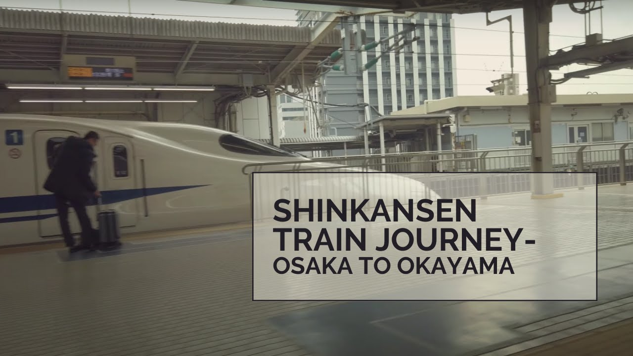 【4K】Shinkansen Train Journey | Shin-Osaka to Okayama via Kobe and Himeji | Train Carriage ASMR