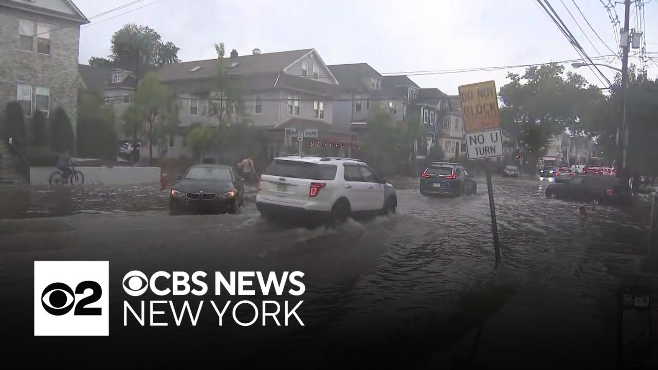 Heavy rain floods Elizabeth, N.J., streets