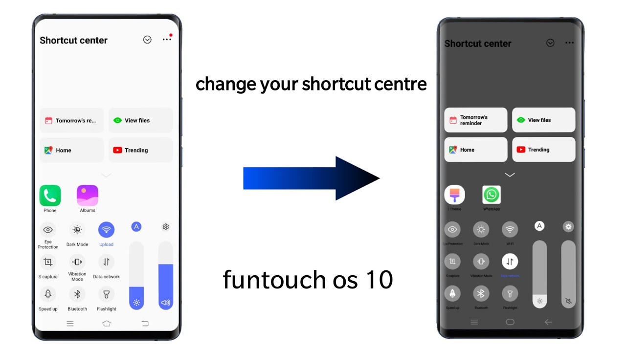 How to change your shortcut center to funtouch os 10 (OS9 ONLY)