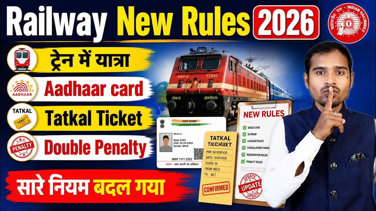 Railway New Rule 2026 | Railway New tatkal ticket rules | IRCTC New Portal | railway new penalty