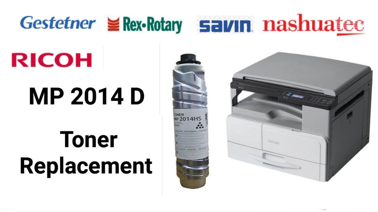 Toner replacement in Ricoh MP 2014 D, How to replace toner cartridge in Ricoh MP 2014 D
