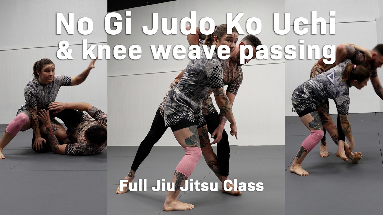 No Gi Judo and Pressure Passing. Underhook Ko Uchi and knee weave passing BJJ Full Class