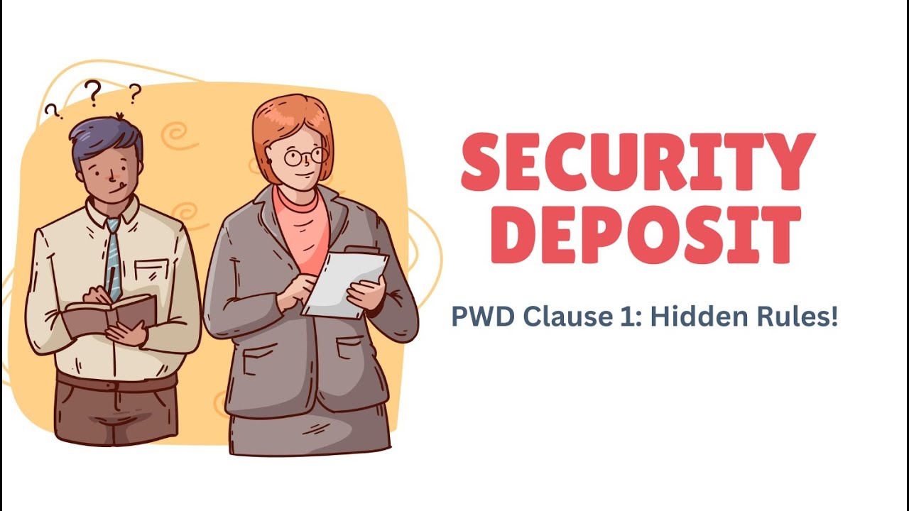 PWD Tender Clause 1: The Security Deposit Rule Contractors Ignore!