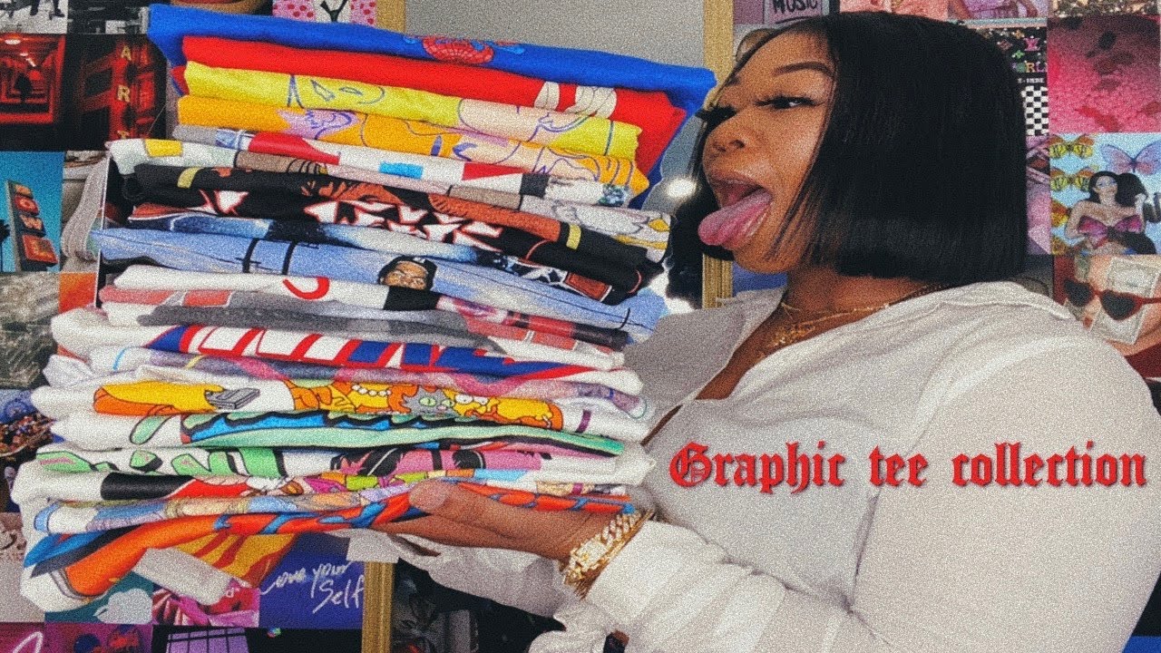 Try-on Haul ||Graphic Tee Collection🛍