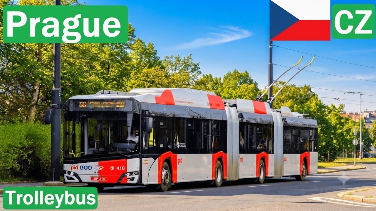 🇨🇿 PRAGUE TROLLEYBUS 2024 | Trolejbusy v Praze【4K】