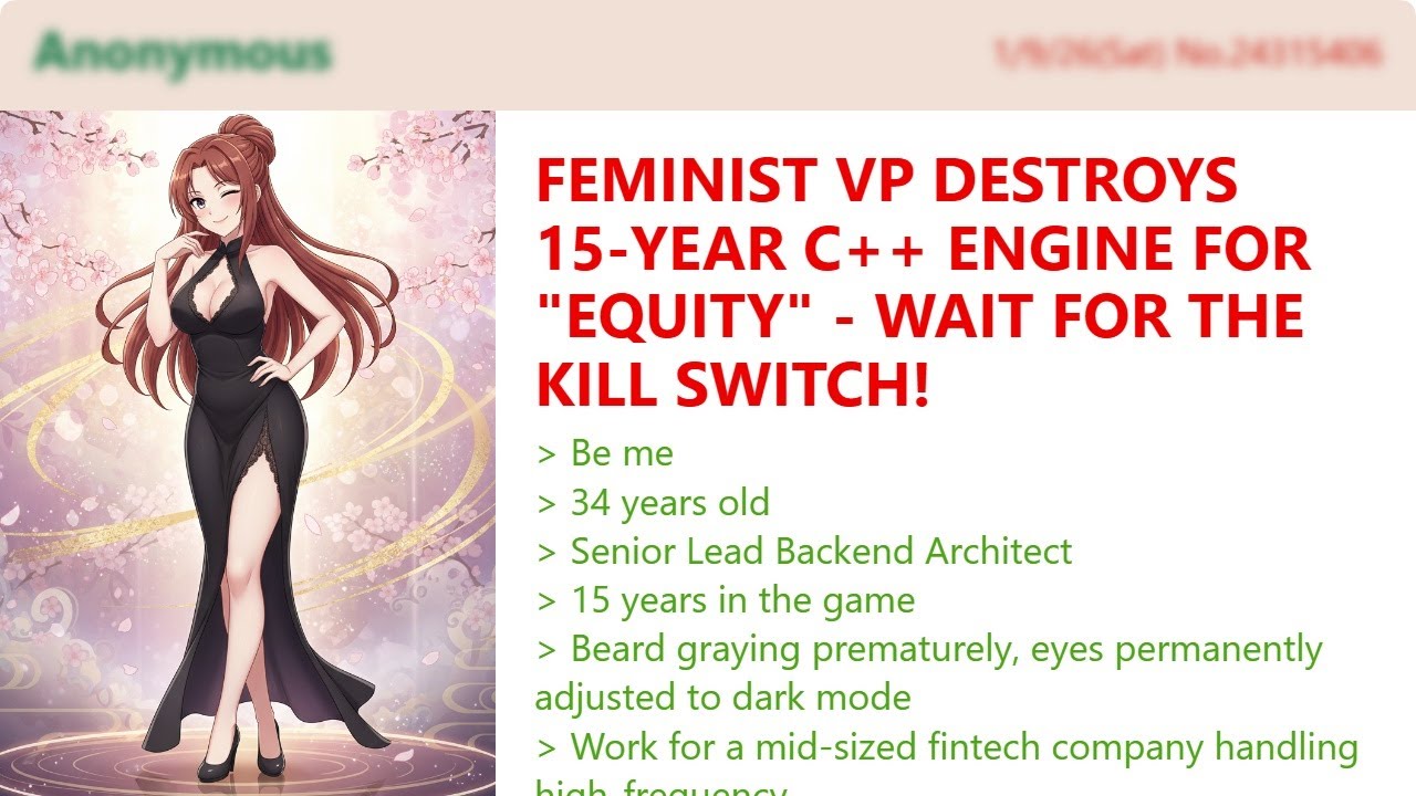 FEMINIST VP DESTROYS 15-Year C++ Engine For 