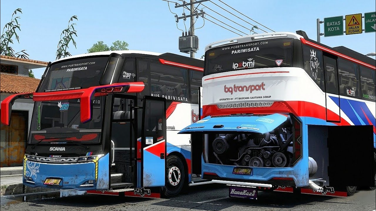 Keren Broo😱 Mod Skaylander R25 Tronton Scania Terbaru❗Full Anim BUSSID V4.2