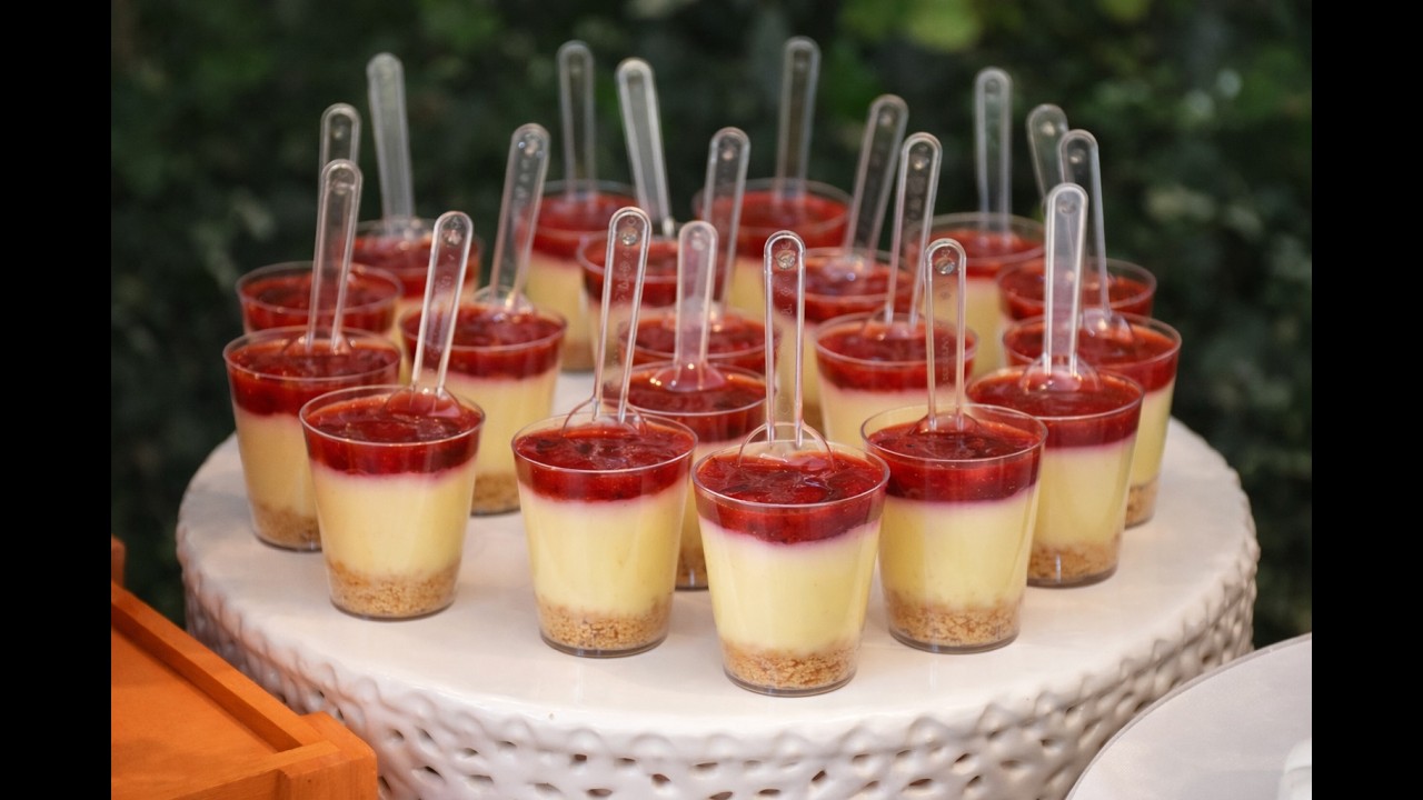 VERRINE DE CHEESE CAKE COM FRUTAS VERMELHAS - Doces Finos com Veri Fragoso