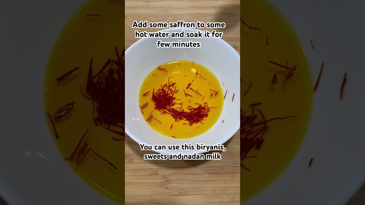 How to make saffron water #How to make zafran water for biryani #shorts