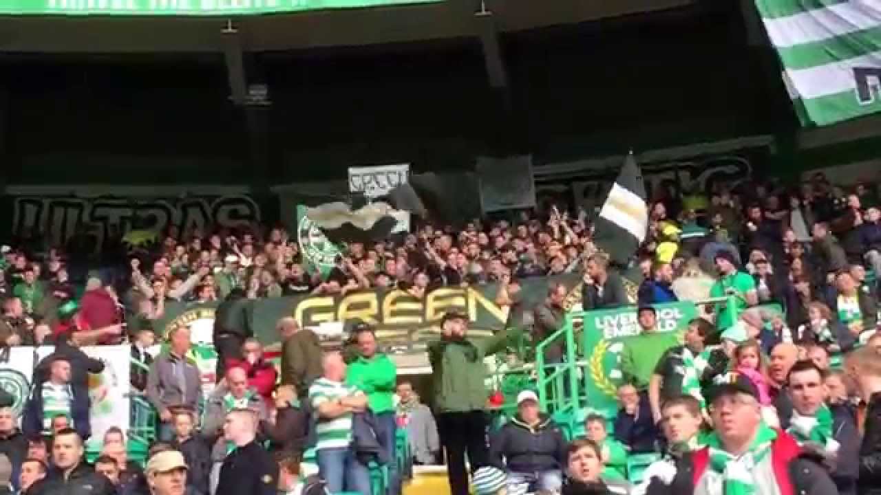 Green Brigade Display vs Aberdeen - Celtic Fans