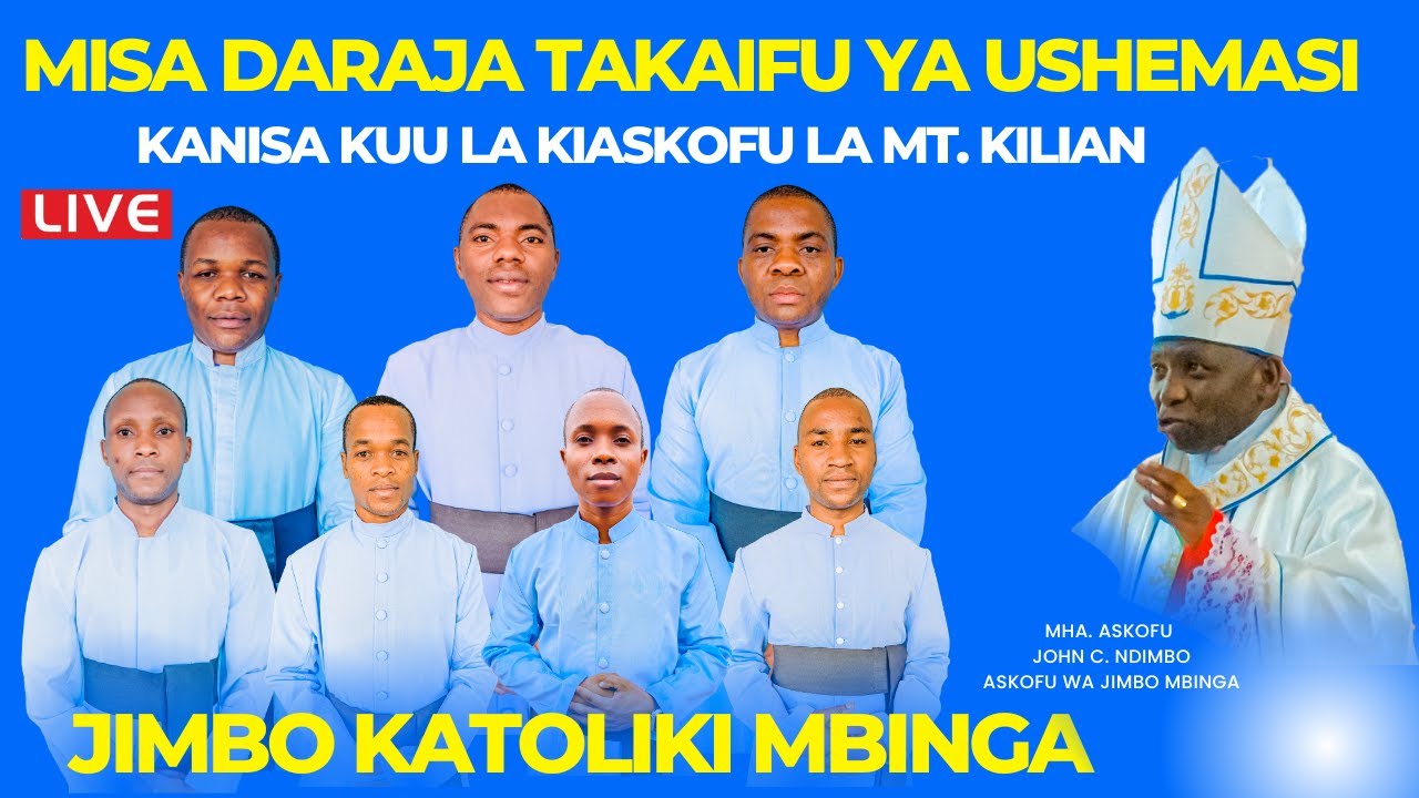 MISA TAKATIFU YA DARAJA TAKATIFU YA USHEMASI KWA MAFRATELI SABA (7) JIMBO KATOLIKI MBINGA