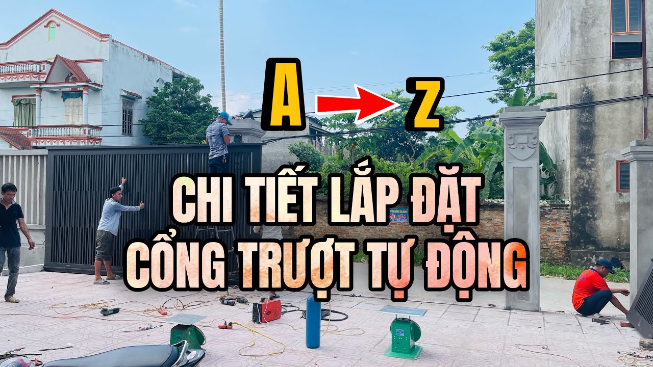Hướng dẫn lắp đặt và cài đặt cổng trượt tự động Vulcan V2/500kg (24V) chi tiết nhất