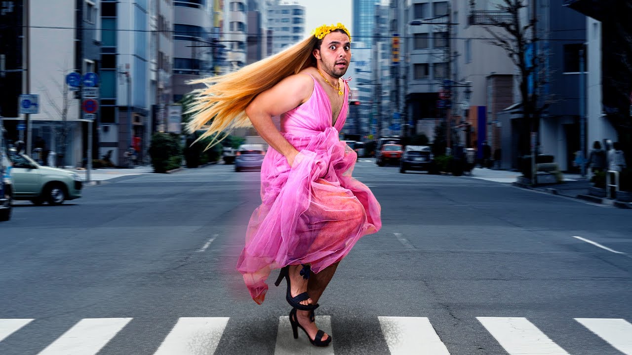 Salí a la calle con un vestido elegante de mi novia 👗