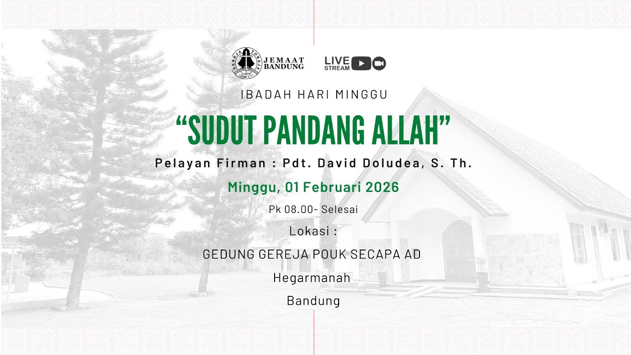 Ibadah Hari Minggu, 01 Februari 2026, 