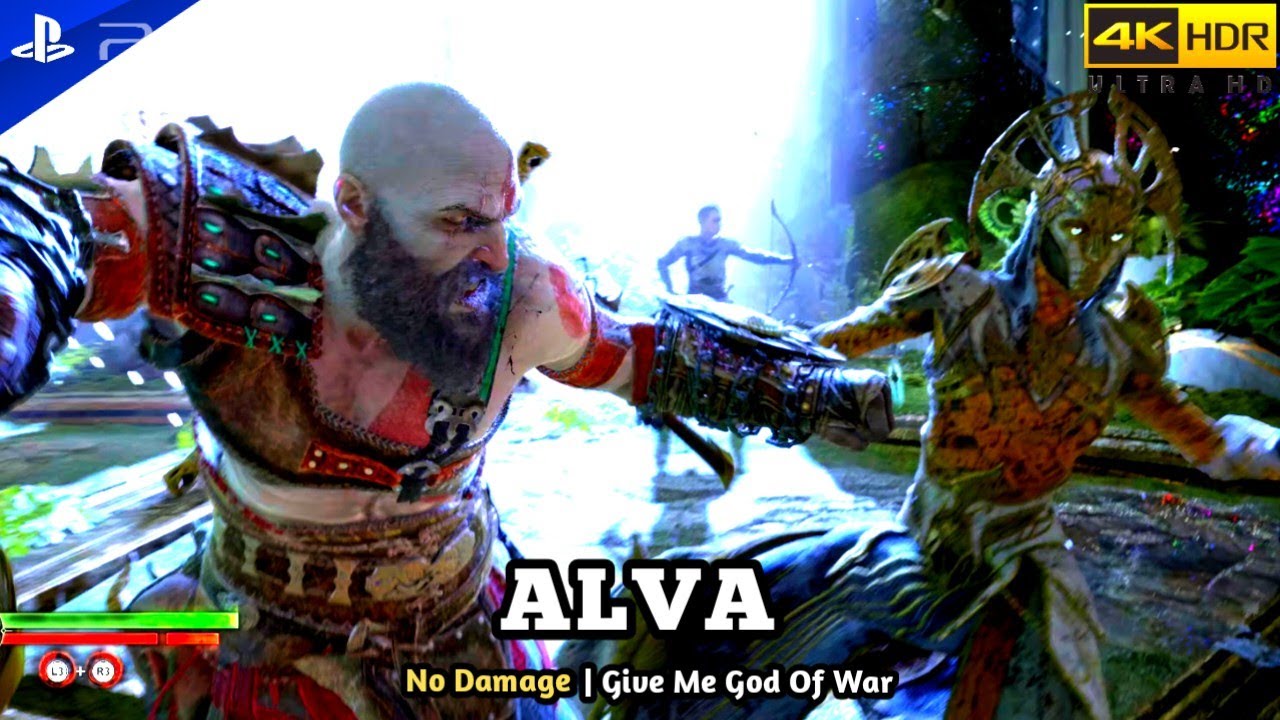 GOD OF WAR RAGNAROK - KRATOS VS ALVA (NO DAMAGE / GMGOW) GAMEPLAY PS5 [4K 60FPS+ HDR]