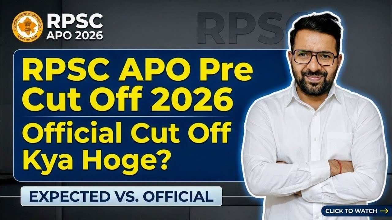 What will be the official RPSC APO Pre cut-off? || Official Answer Key out 2026
