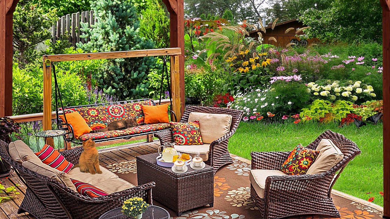Spring Garden Coffee Shop Ambience  with Bird Sounds & Sweet Piano Music for Enjoy Cafe, Relax