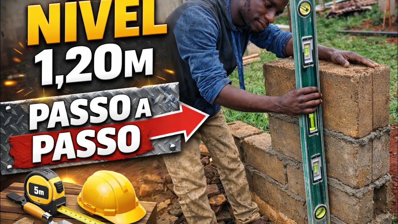 PEDREIRO: PRUMO PERFEITO NA PAREDE | NÍVEL DE 1,20M PASSO A PASSO | SEGREDO DOS PEDREIROS