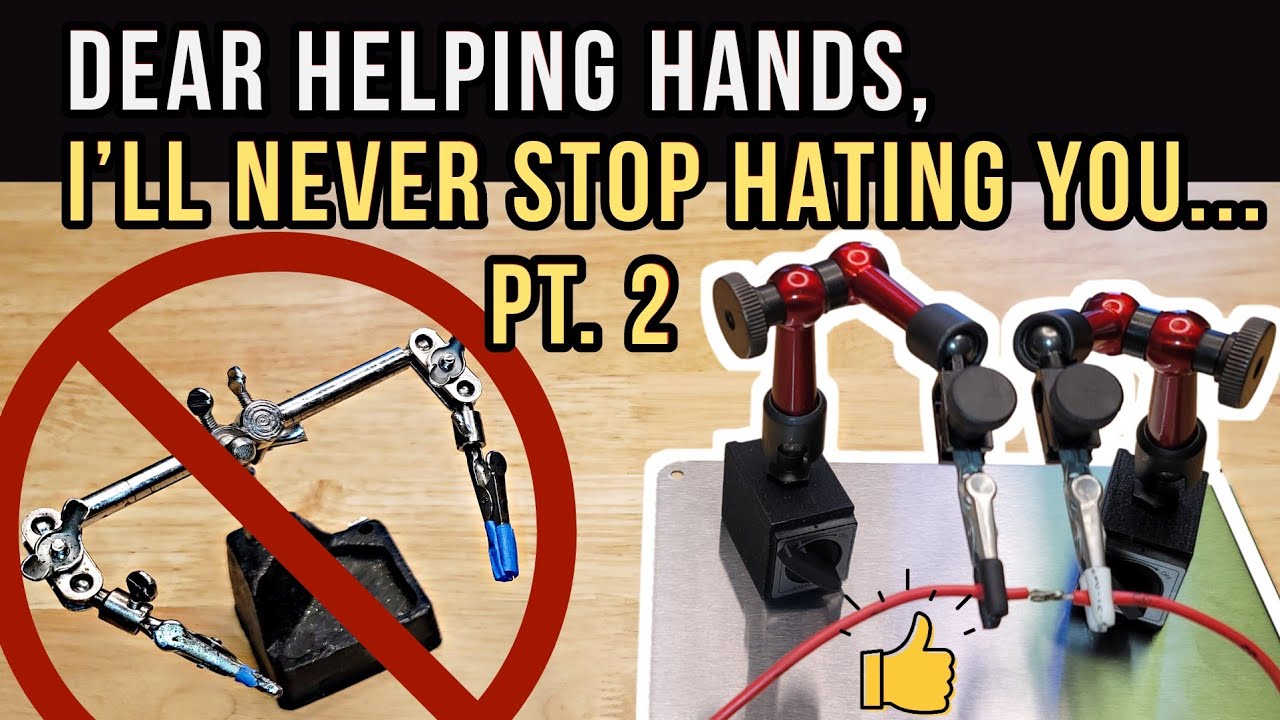 I MADE THE BEST HELPING HANDS for ELECTRONICS & SOLDERING | PART 2: Stronger Alligator Clips
