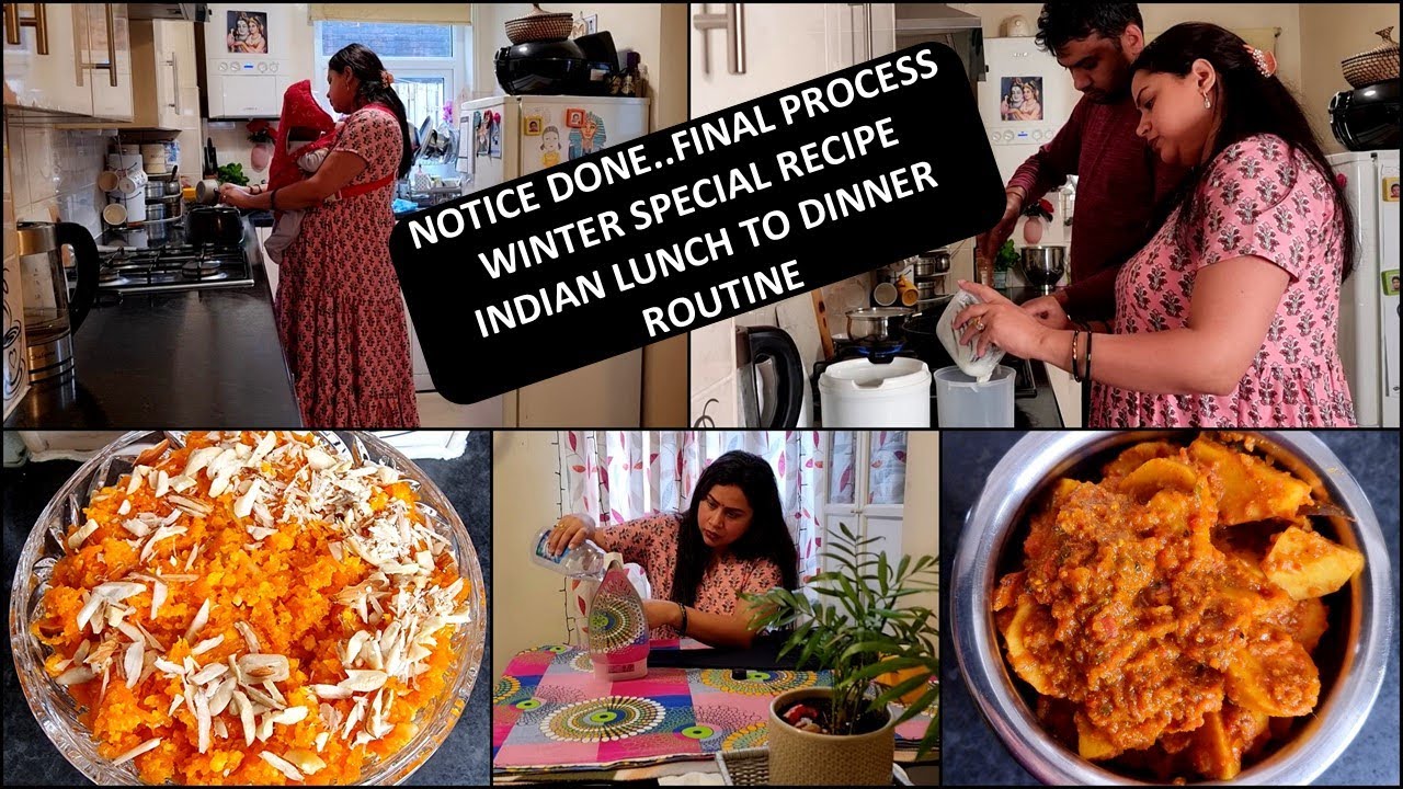 Notice Provided, Finalizing Things | Indian Mom's Lunch to Dinner Routine | Gajar Ka Halwa, Dum Arbi