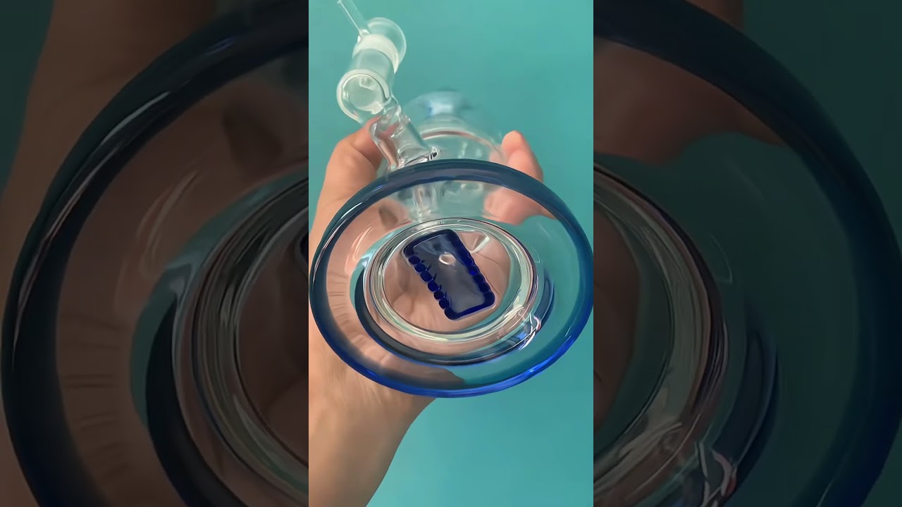 Dual Chamber Inline Perc Glass Bong