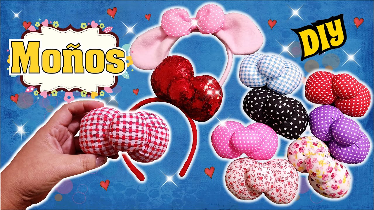 Como hacer Moños rellenos BAB con retazos de tela DIY facil
