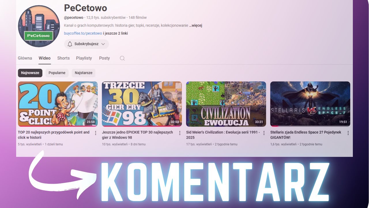 TOP 20 najlepszych przygod&oacute;wek point and click w historii - komentarz do filmu od Pecetowo