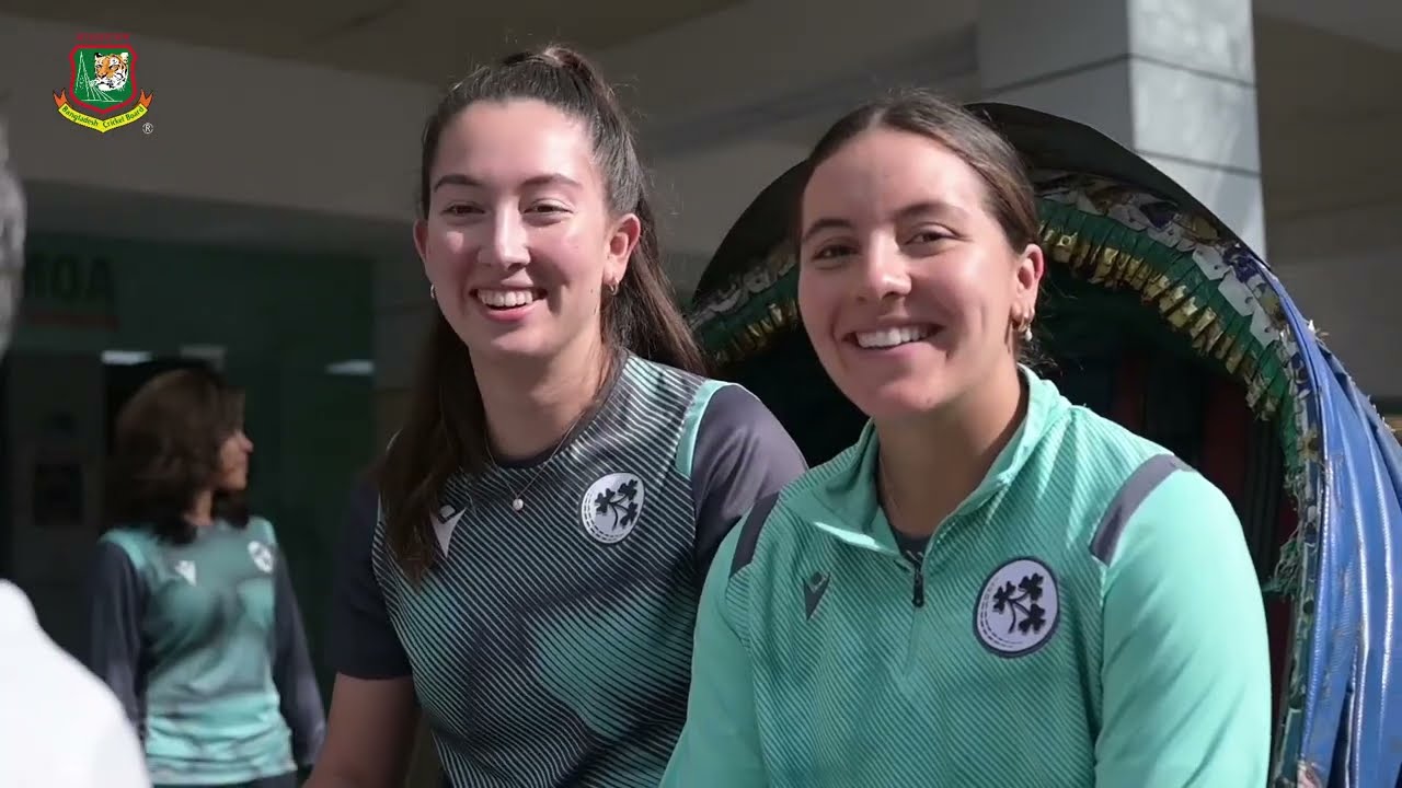 Ireland Women’s Team took a fun rickshaw ride at Mirpur Cricket Stadium