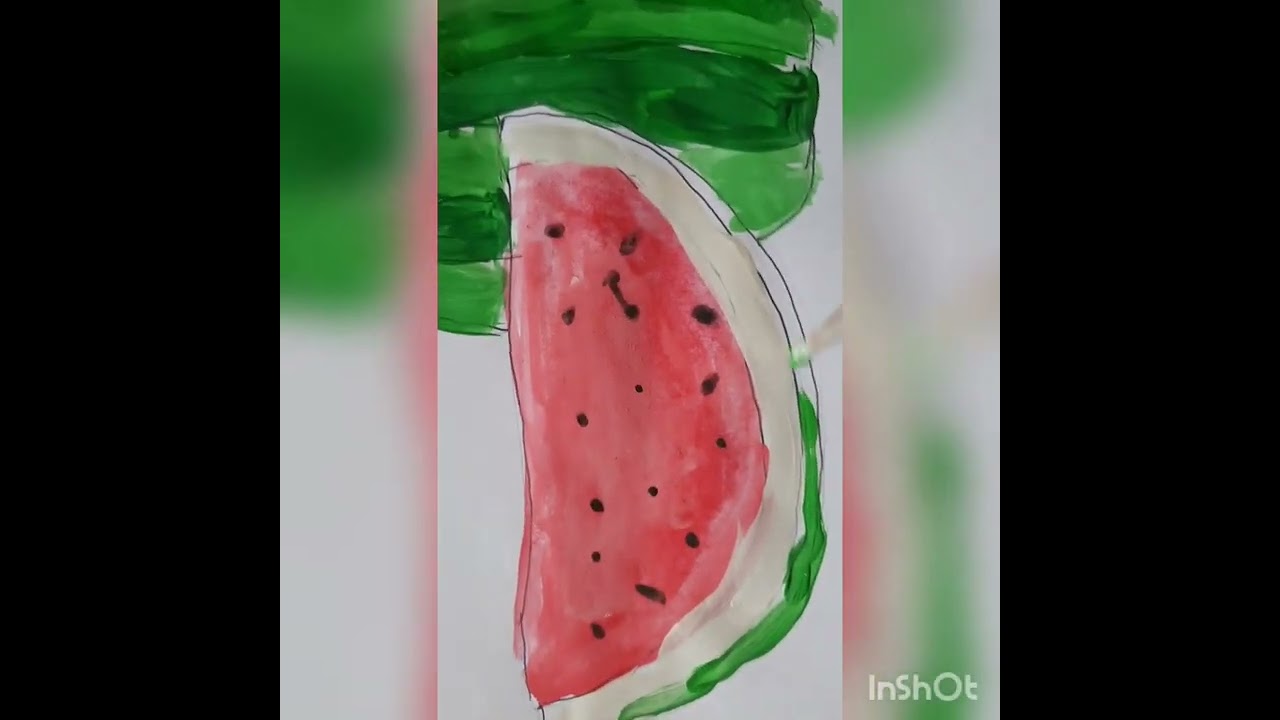 малюю Кавун, рисую Арбуз, I draw Watermelon