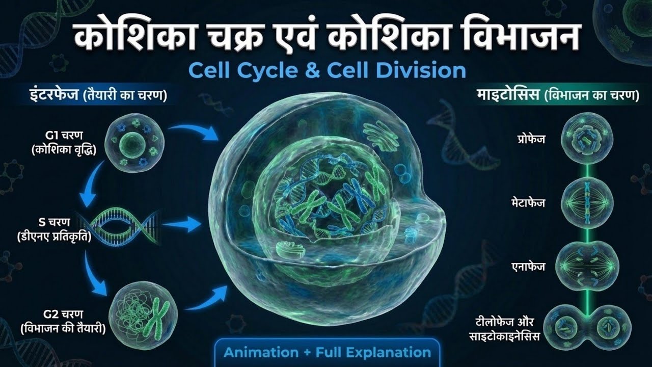 Class 11 Biology | कोशिका चक्र एवं कोशिका विभाजन | Cell Cycle & Cell Division | NCER | Hindi