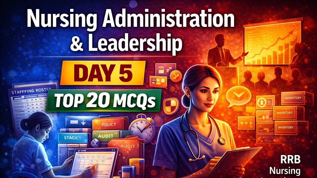 Day 5 | Nursing Administration & Leadership | Top 20 MCQs | RRB Nursing Superintendent 2026