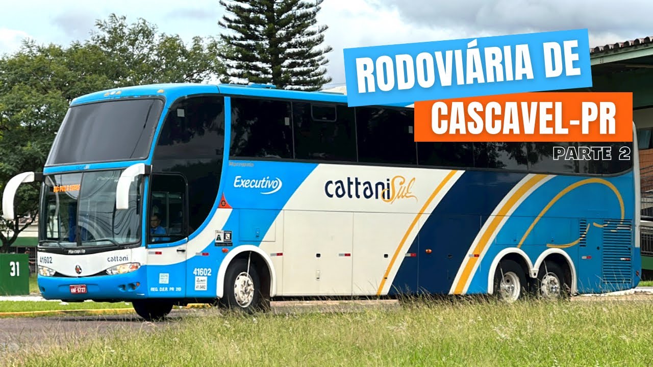 Rodoviária de Cascavel-PR | Parte 2 | Movimentação intensa de ônibus | Diversas empresas.