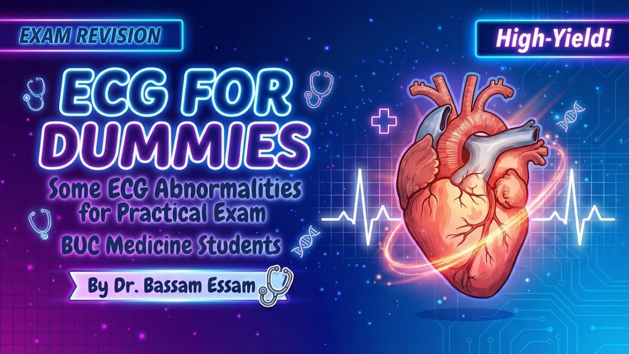 ECG FOR DUMMIES ecg abnormalities for practical exam BUC medicine students by dr Bassam Essam